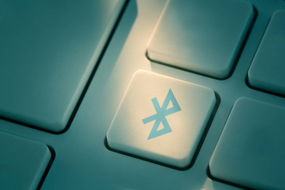 Bluetooth logo on keyboard