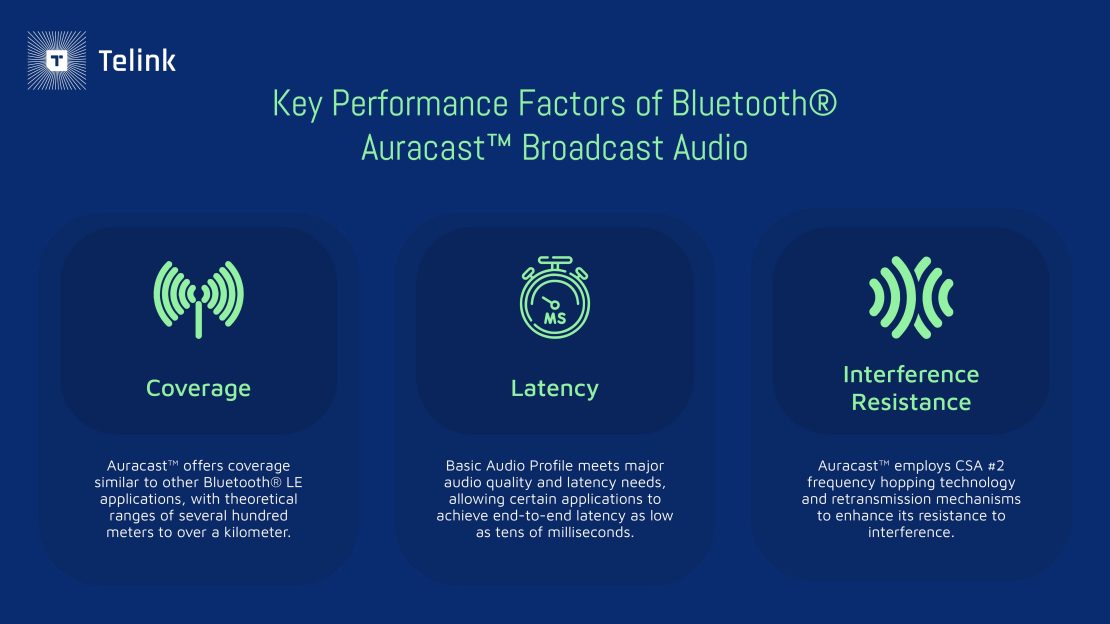 Key Performance Factors of Bluetooth Auracast Broadcast Audio